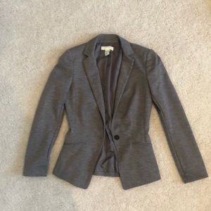 Gray knit blazer